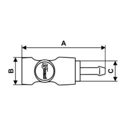 Raccord pour flexibles Européen 7.4 mm Prevost
