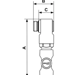 Raccord rotatif fileté mâle ISO 6150 B pour flexibles Prevost ISI 061153SE