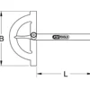 Rapporteur d'angle Inox KS TOOLS 300.0644