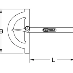 Rapporteur d'angle Inox KS TOOLS 300.0644