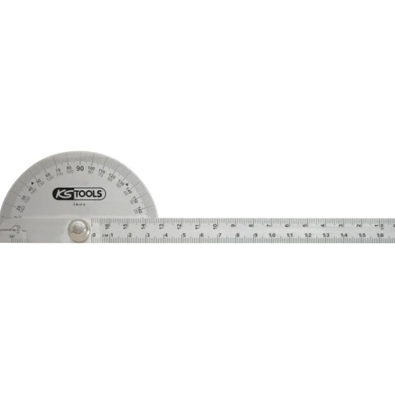 Rapporteur d'angle Inox, longueur 220 à 400 mm - KS TOOLS