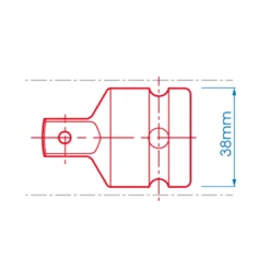 Réducteur 3/4" F X 1/2" M Couple Maxi 660Nm À Bille D:25Mm King Tony - 6874P
