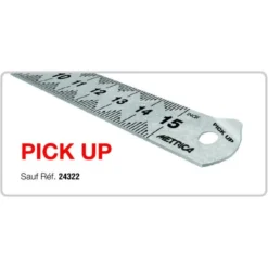 Réglet inox avec lecture facilitée 15mm L150 à 200mm - METRICA