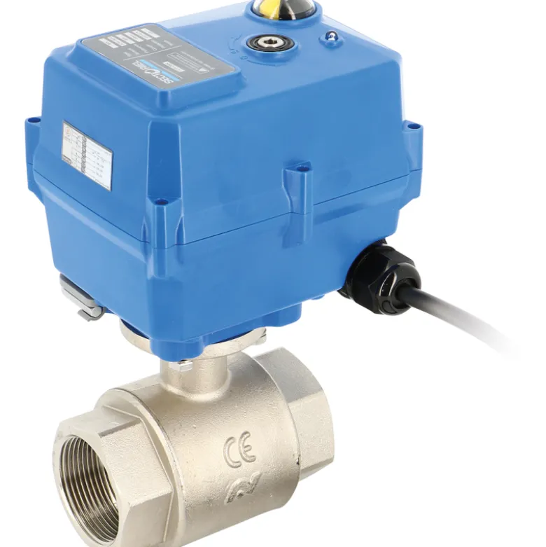 Robinet à Boisseau 1"1/2" Sphérique Laiton avec Moteur Électrique 230V NUAIR – 270006024310