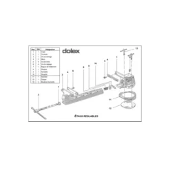 Rondelles, ressort et goupille pour étau 56T DOLEX - PDRONDRESS6