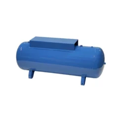 Réservoir horizontal 200 L, 11 bar en acier carbone avec plaque support, équipé NUAIR 429020011E