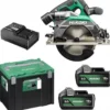 Scie Circulaire Ø165 2 Batteries 18V 5Ah, Chargeur, HitCase Hikoki - C1806DBWPZ