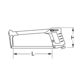 Scie à panneau 350mm avec denture trempée à 2 angles de coupe - KS TOOLS 907.2508