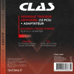 Seringue traceur universel 7,5ml (12 pcs) + adaptateur CLAS CO 6253