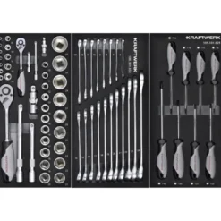 Servante BASIC BT700 5 tiroirs + Composition 172 outils KRAFTWERK - 102.115.101