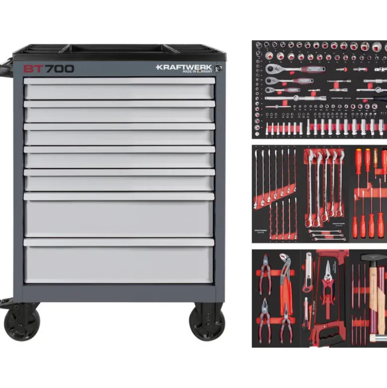 Servante d'atelier BT LINE BT700 7 tiroirs 189 pièces KRAFTWERK 102.381.517