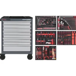 Servante d'atelier BT LINE BT700 8 tiroirs 242 pièces KRAFTWERK 102.470.515