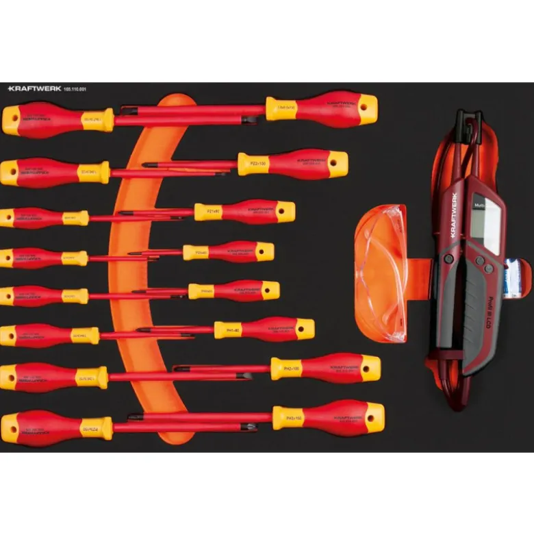 Servante d'atelier BT LINE BT700 7 tiroirs 111 outils VDE KRAFTWERK 102.117.431