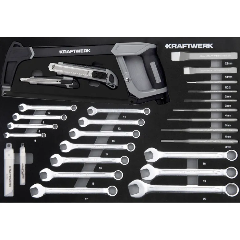 Servante d'atelier noire 7 tiroirs BT700 avec 337 outils KRAFTWERK - 102.117.109