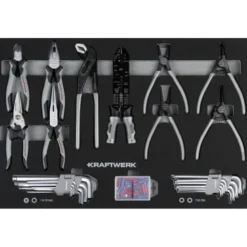 Servante d'atelier noire 7 tiroirs BT700 avec 337 outils KRAFTWERK - 102.117.109