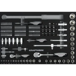 Servante d'atelier noire 7 tiroirs BT700 avec 337 outils KRAFTWERK - 102.117.109
