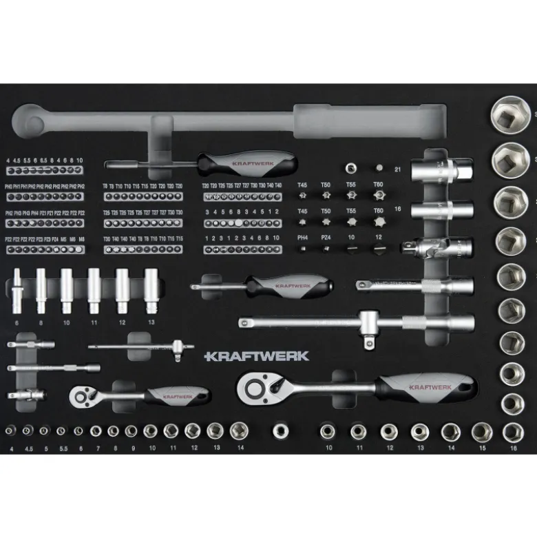 Servante d'atelier noire 7 tiroirs BT700 avec 337 outils KRAFTWERK - 102.117.109