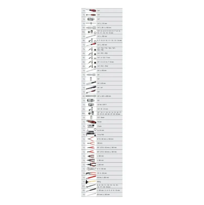 Servante d'atelier One by One 7 tiroirs avec 264 outils KS TOOLS - 823.7134F