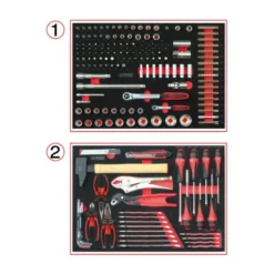 Servante d'atelier One by One 7 tiroirs 184 outils KS TOOLS - 823.7185F