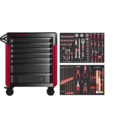 Servante d'atelier Pro line PT800 7 tiroirs équipée de 103 pièces KRAFTWERK - 102.417.001