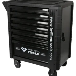 Servante d'atelier 7 tiroirs avec porte latérale noire BRILLIANT TOOLS - BT152800