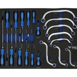 Servante d'atelier 7 tiroirs avec porte équipée de 225 outils BRILLIANT TOOLS - BT153225