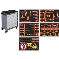 Servante d'atelier 7 tiroirs BT700 avec 103 outils VDE KRAFTWERK