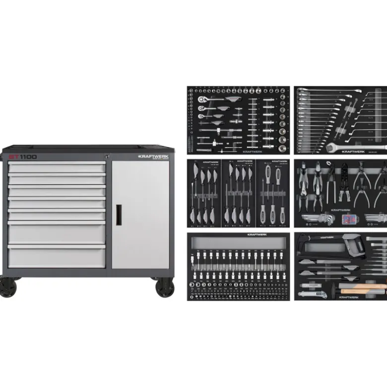 Servante d'atelier, 7 tiroirs, 300 pcs KRAFTWERK - BT1100