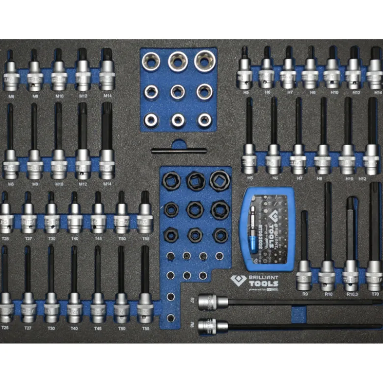 Servante d'atelier 7 tiroirs équipée de 347 outils BRILLIANT TOOLS - BT153347