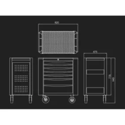 Servante D'Atelier 7 Tiroirs Série Bumper : Rouge King Tony - 876347B