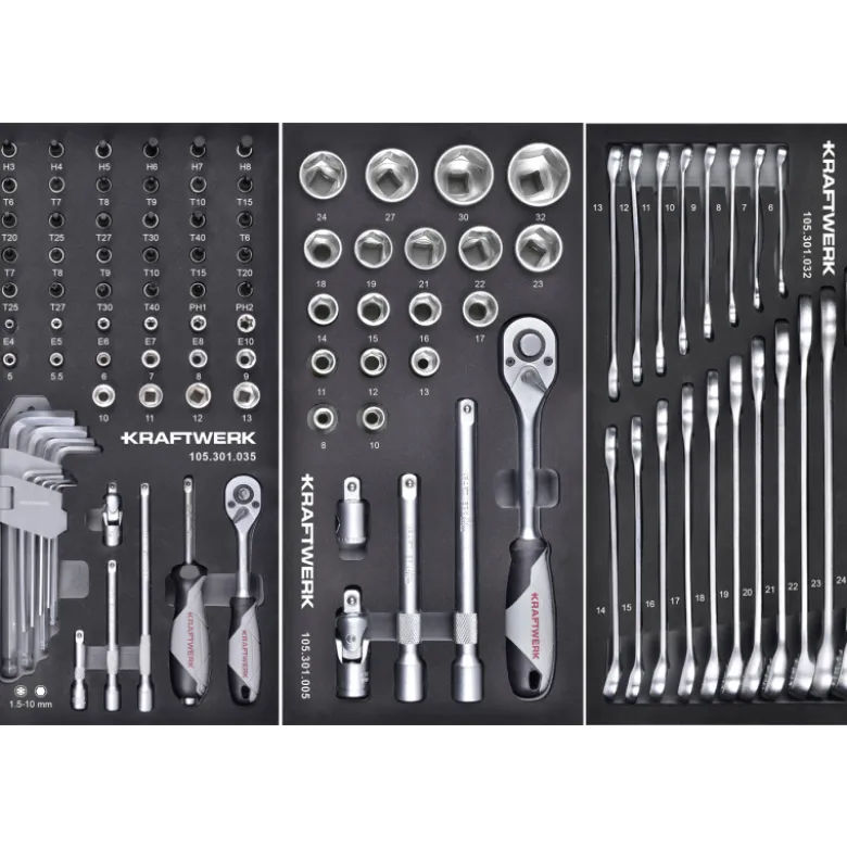 Servante LT700 BASIC 5 tiroirs + Composition 150 outils KRAFTWERK - 102.105.206