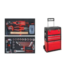Servante mobile bi matière équipée de 77 outils KS TOOLS 850.3477