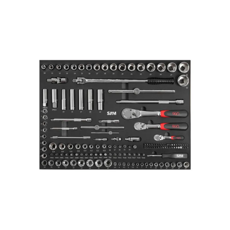 Servante 30N - 6 Tiroirs - 239 Outils - Mécanique Sam Outillage - Cpp-239Pm