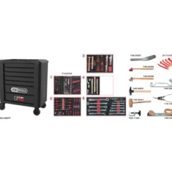 Servante One by One 7 tiroirs spéciale carrosserie 177pcs KS TOOLS - 823.7177F