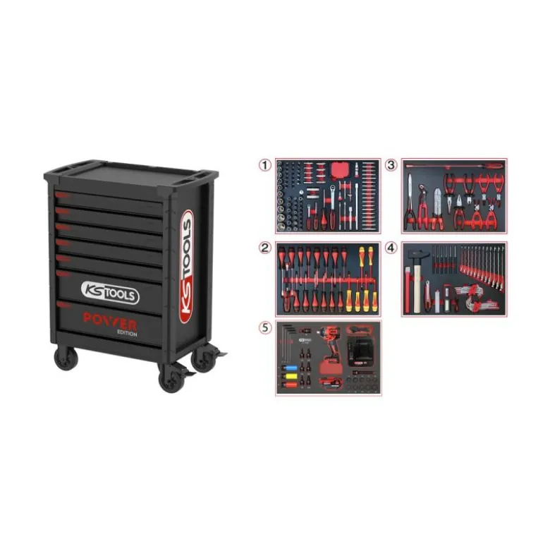 Servante Power édition limitée 2026 7 tiroirs 236 outils KS TOOLS - 826.7234F