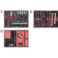 Servante RACING 5 tiroirs équipée de 60 outils - spéciale Roue KS Tools 855.5060
