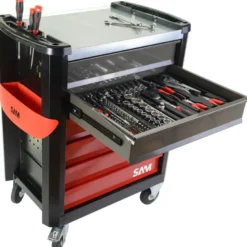 Servante Servi-630N - 6 Tiroirs - 236 Outils - Travaux Publics Sam Outillage - Cpp-236Ms