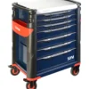 Servante 41 - 7 Tiroirs - Bleue - Plateau Inox Sam Outillage - 417Hb