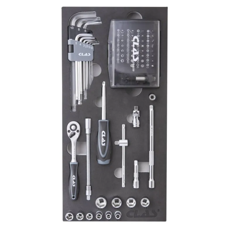 Servante 4 tiroirs + caisson pl 235 outils CLAS EG 4247