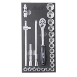 Servante 4 tiroirs + caisson pl 235 outils CLAS EG 4247