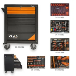 Servante 7 tiroirs + 274 outils CLAS - EG 1310BL