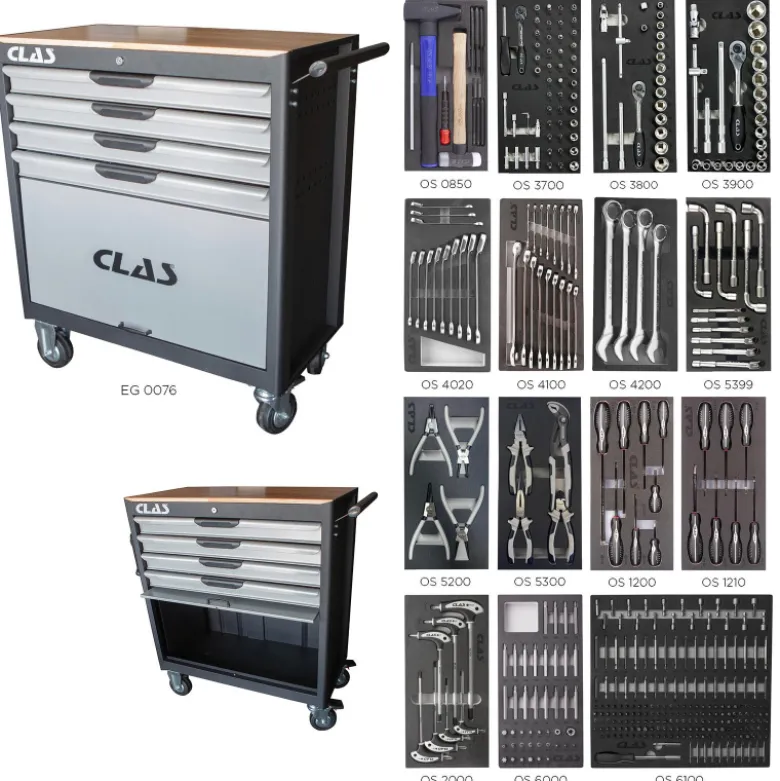 Servante 4 tiroirs 435 outils CLAS - EG 1480