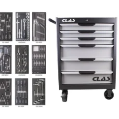 Servante 6 tiroirs + 172 outils CLAS EG 6205