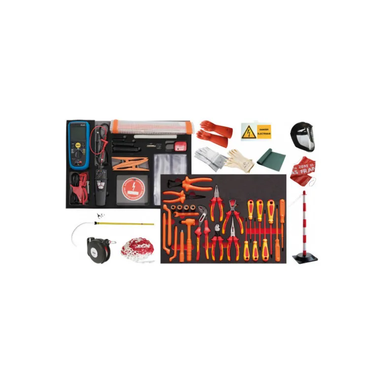 Servante 41 - 5 Tiroirs - 54 Outils - Isoles 1000 V Sam Outillage - Cpp-54Hyb