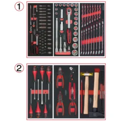 Servante 5 Tiroirs ULTIMATE + Composition 114 outils KS TOOLS