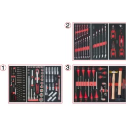 Servante 5 Tiroirs ULTIMATE + Composition 158 outils KS TOOLS