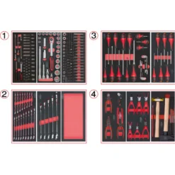 Servante 5 Tiroirs ULTIMATE + Composition 241 outils KS TOOLS