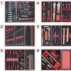 Servante 9 Tiroirs ULTIMATE + Composition 455 outils KS TOOLS