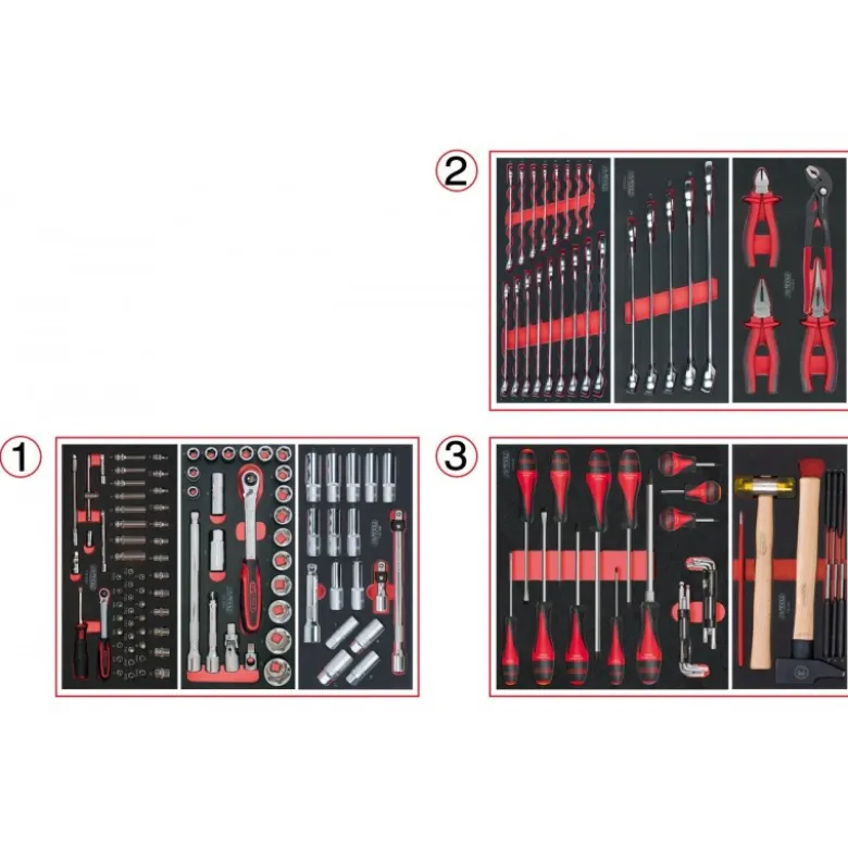 Servante 9 Tiroirs ULTIMATE + Composition 173 outils KS TOOLS