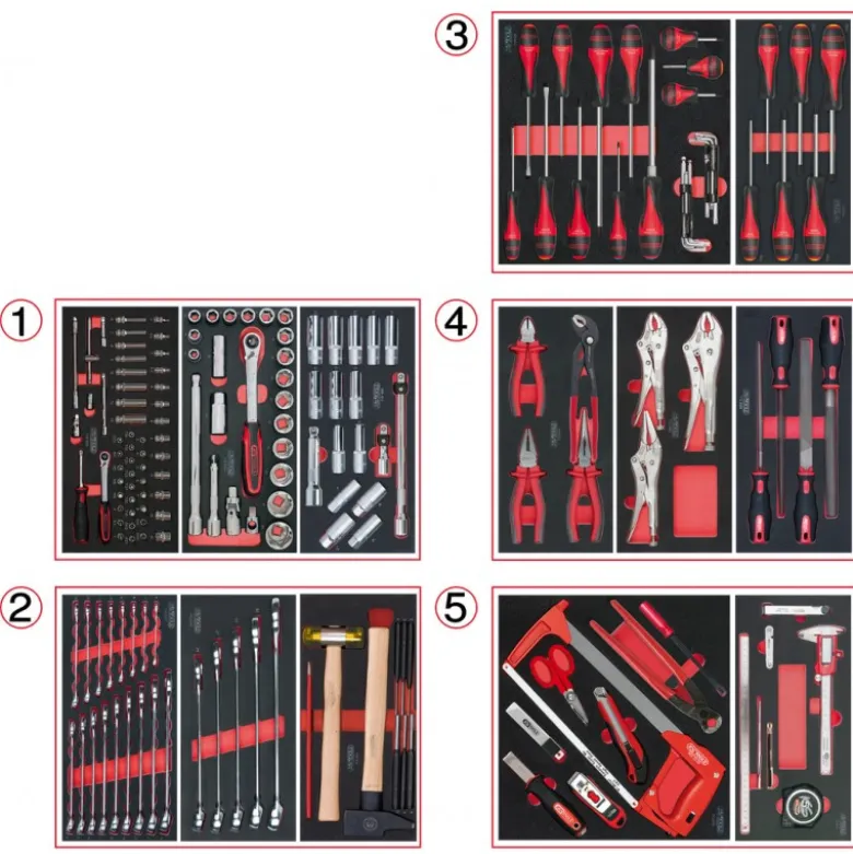 Servante 9 Tiroirs ULTIMATE + Composition 187 outils KS TOOLS